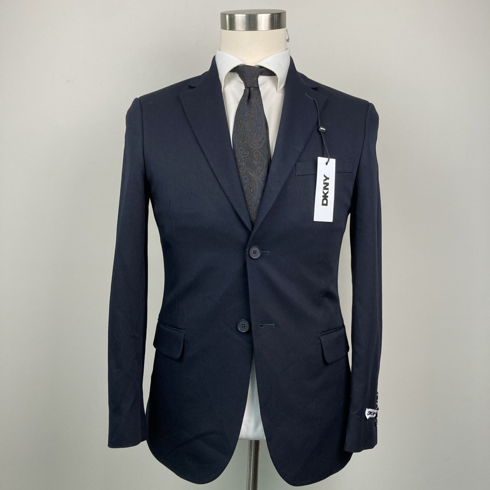 Dkny Mens Modern Fit Suit Jacket 42S Dark Navy‎